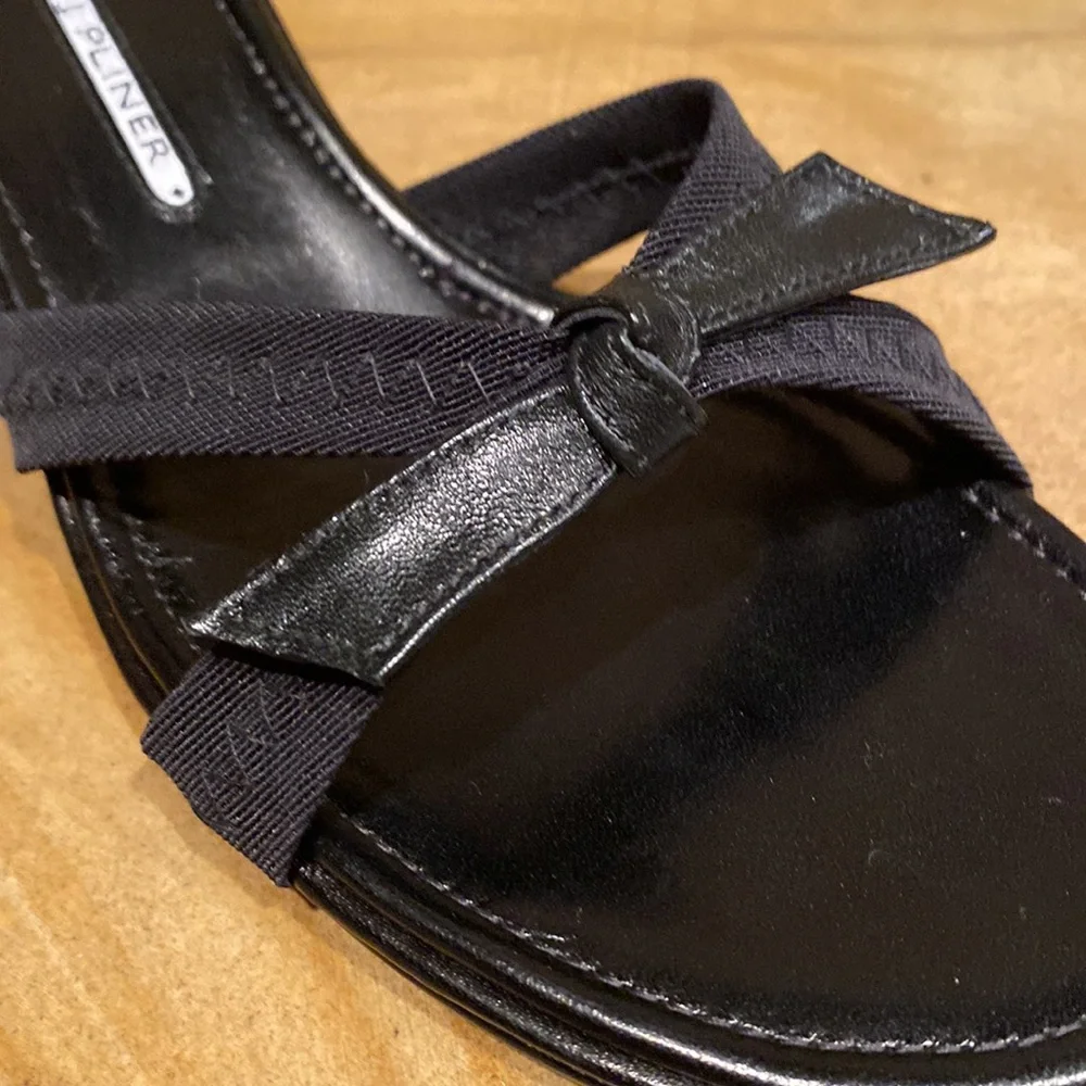 Donald J. Pliner Black Bow Slide Sandals - Picture 5 of 9